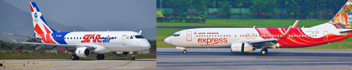 Air India Express and Star Air flights