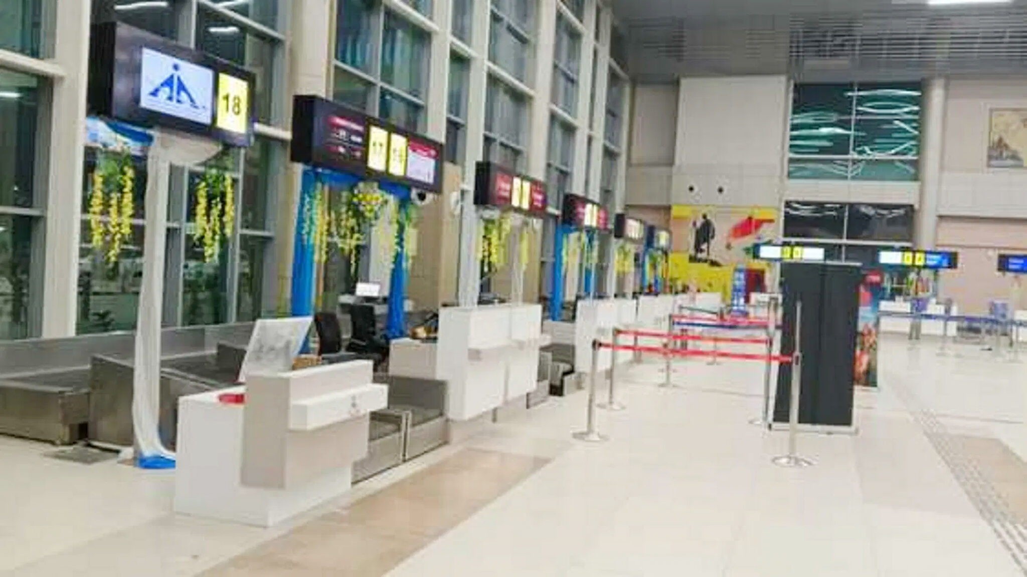 Airport terminal is waiting for the planes