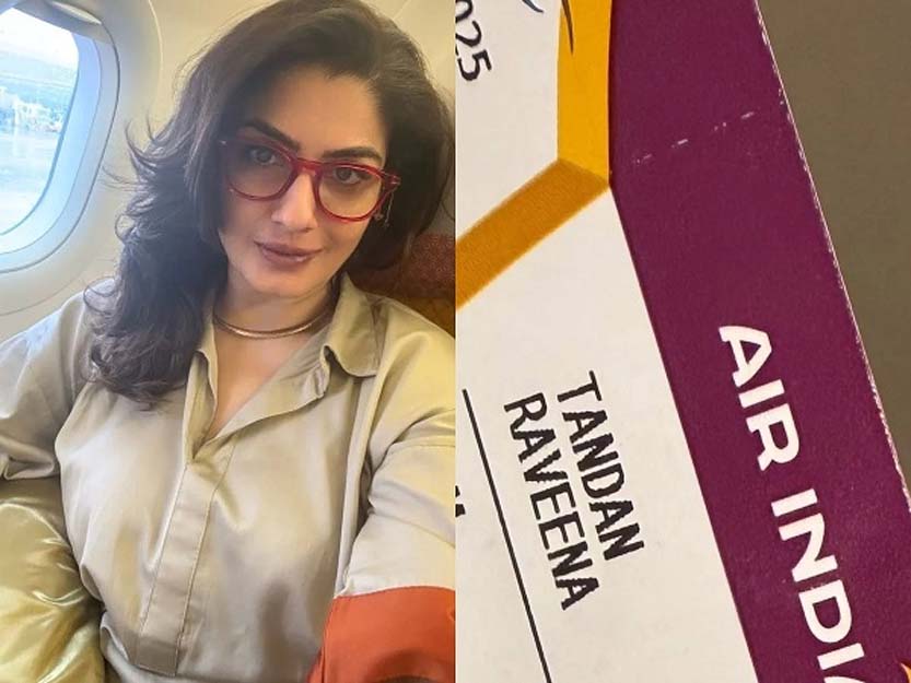 Raveena Tandon traveled in Air India